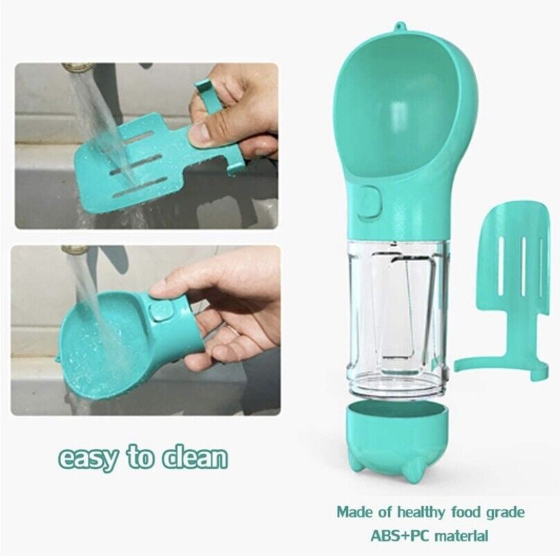 Pet Dog Water Bottle Travel Portable Drinking Water Dispenser with Poo Bags