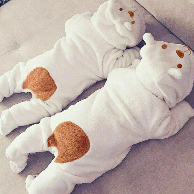 Newborn Baby Boy Girl Kids Bear Hooded Romper Jumpsuit Bodysuit Clothes Outfits