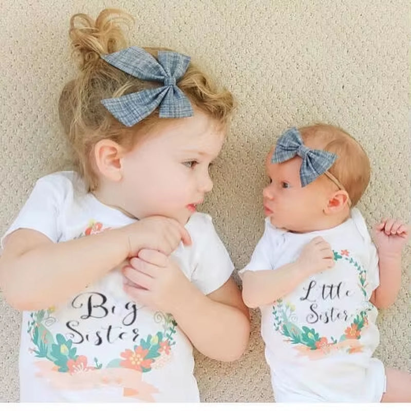 Baby Clothes Summer Baby Kids Girls Little Big Sister Match Clothes Jumpsuit Romper Outfits T-Shirt Family Matching Outfits