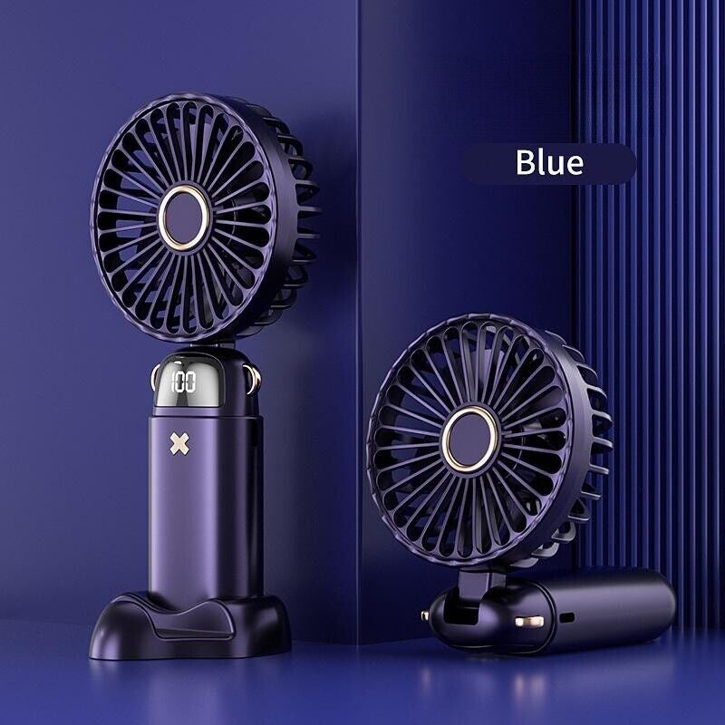 Portable Hand-Held Fan Mini Folding Desk Fan Cooler Cooling USB Rechargeable UK