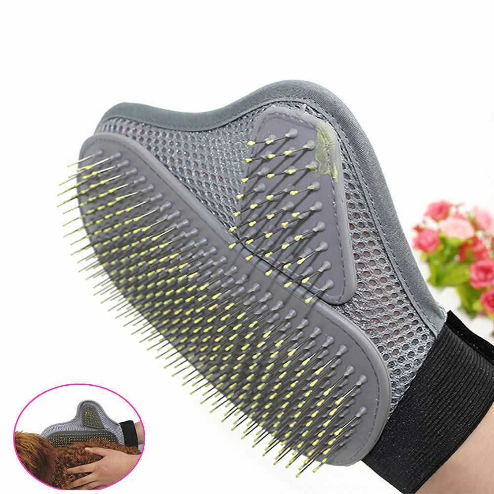 Breathable Heavy Duty Pet Grooming Glove Hair Removal Cat Dog Mitts Gentle Brush