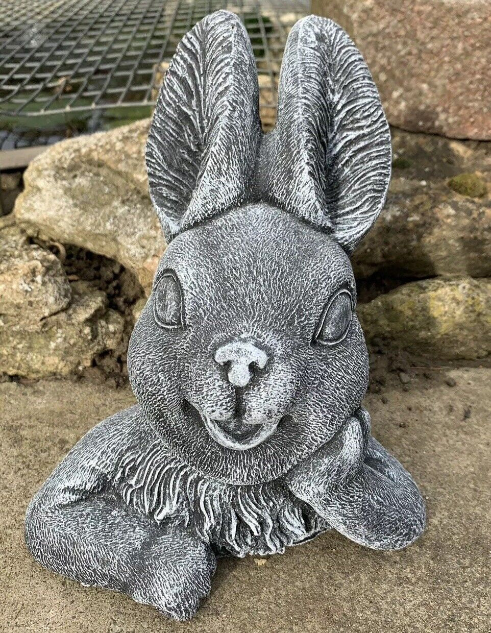 STONE GARDEN CUTE RABBIT GIFT GARDEN ORNAMENT