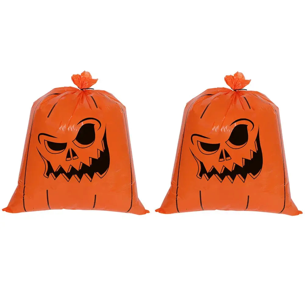 Halloween Outdoor Decorations for Home Pumpkin Plastic Garbage Leaf Bags Yard Decor Lawn Bag Happy Halloween Party Props 2024