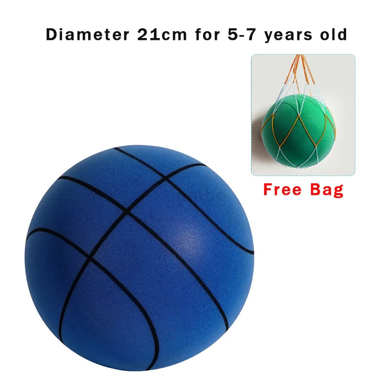 Bouncing Mute Ball Indoor Silent Basketball 24Cm Foam Basketball Silent Soft Ball Air Bounce Basket Ball Size 3/5/7 Sports Toy