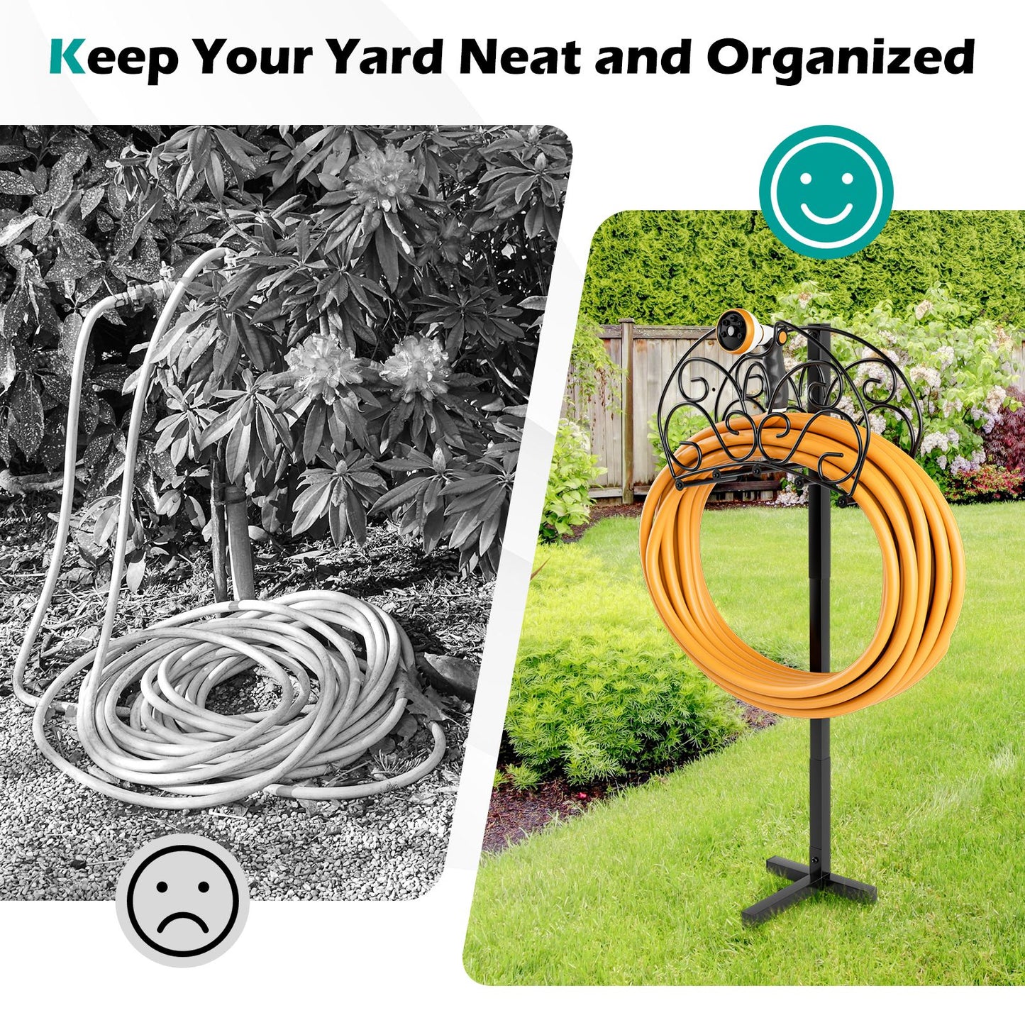 Garden Hose Holder for Outdoor Yard Garden Lawn