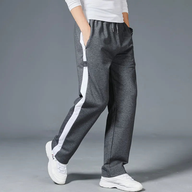 Men Loose Sport Running Stripe Sweatpants Fitness Training Pants Mens Straight Trousers Tracksuit Jogging Sportswear Goggers