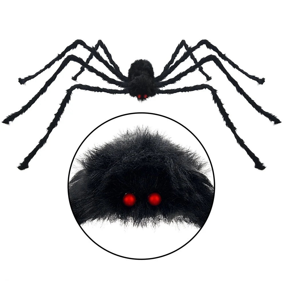 30Cm/50Cm/75Cm Halloween Black Spider Halloween Decoration Haunted House Prop Indoor Outdoor Giant Decor Kids Favors Halloween