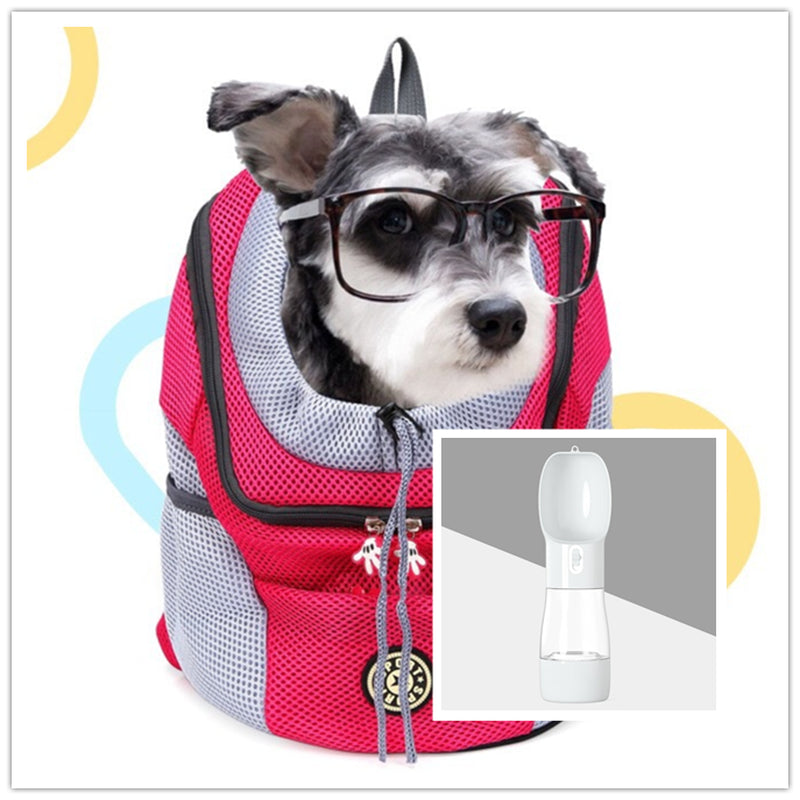 Pet Dog Carrier Carrier for Dogs Backpack Out Double Shoulder Portable Travel Outdoor Carrier Bag Mesh