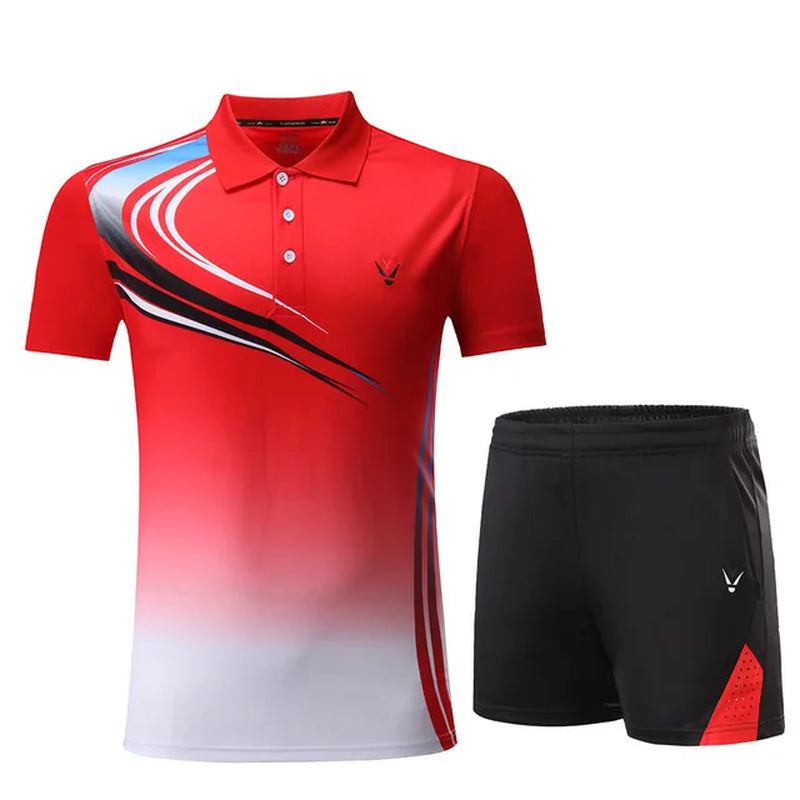 New Tennis Clothes Men Adult Badminton Clothes Men Table Sports Golf Polo Shirts Clothes, Running Exercise T-Shirts Sportswear