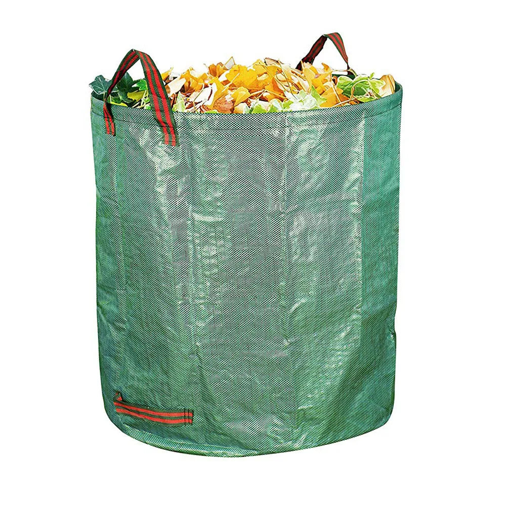 120L-500L Large Capacity Garden Bag Reusable Leaf Sack Trash Can Foldable Garden Garbage Waste Collection Container Storage Bag