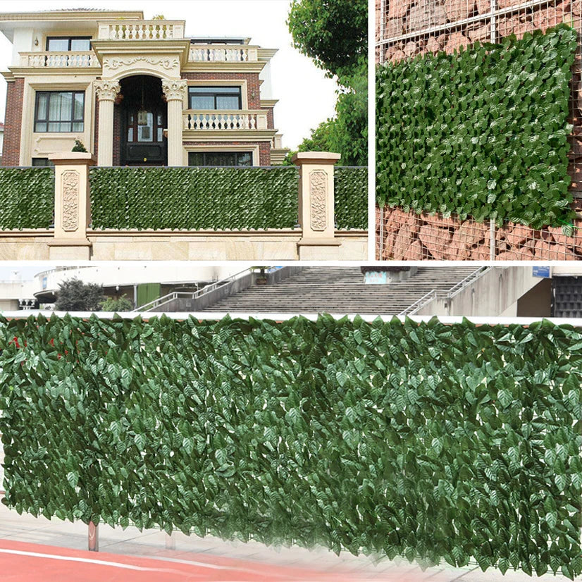 Artificial Ivy Leaf Balcony Screen Fences for Garden Privacy Garden Ornaments Plastic Garden Border Yard and Garden Home Decor