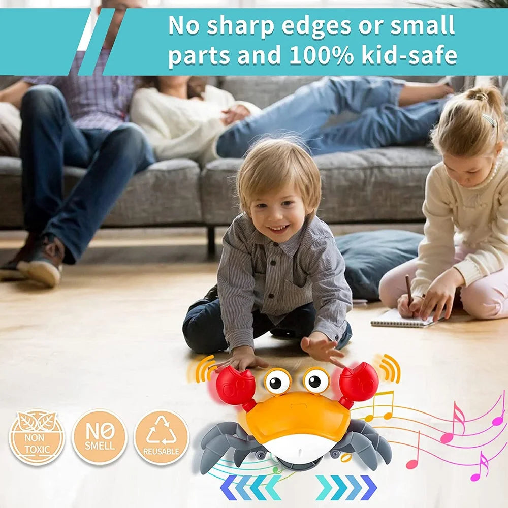 Dancing Crab Run Away Toy for Babies Crawling Interactive Escape Crabs Fujão Toys Baby Birthday Gift VIP Dropshipping with Box