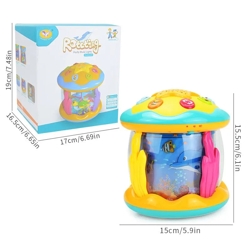 Baby Toys 6 to 12 Months Musical Light up Tummy Time Infant Toys.Ocean Rotating Projector Baby Gifts for Toddlers Kids