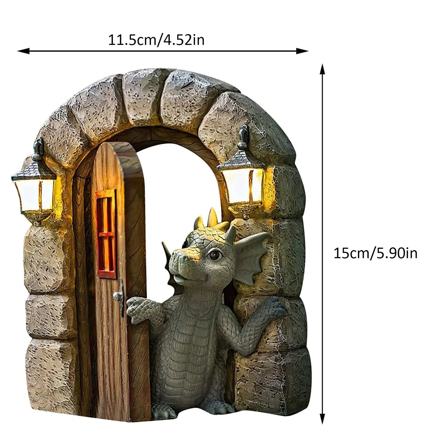 Garden Statues Courtyard Dragon Sculpture-Resin Garden Statue Outdoor Weatherproof Yard Garden Decor Tuinposters Voor Buiten