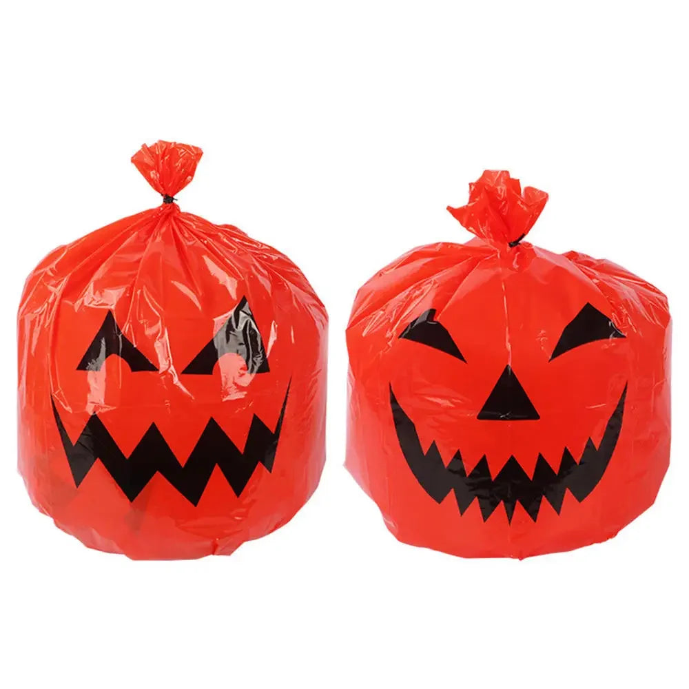 Halloween Outdoor Decorations for Home Pumpkin Plastic Garbage Leaf Bags Yard Decor Lawn Bag Happy Halloween Party Props 2024