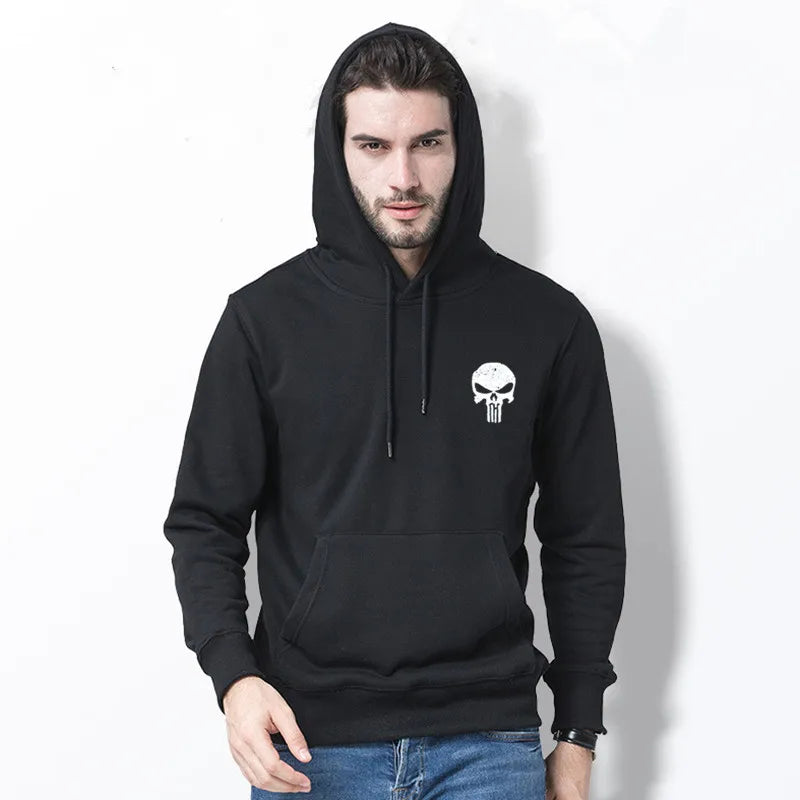 Punishers Printed Fleece Pullover Hoodies Men/Women Casual Hooded Streetwear Sweatshirts Male Skull Harajuku High Quality Tops