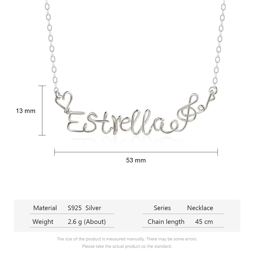 925 Sterling Silver Name Necklace