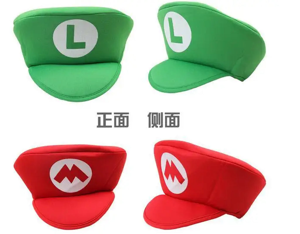 Anime Game Super Luigi Brothers Cosplay Hat Adult Children Halloween Costume Accessories Props