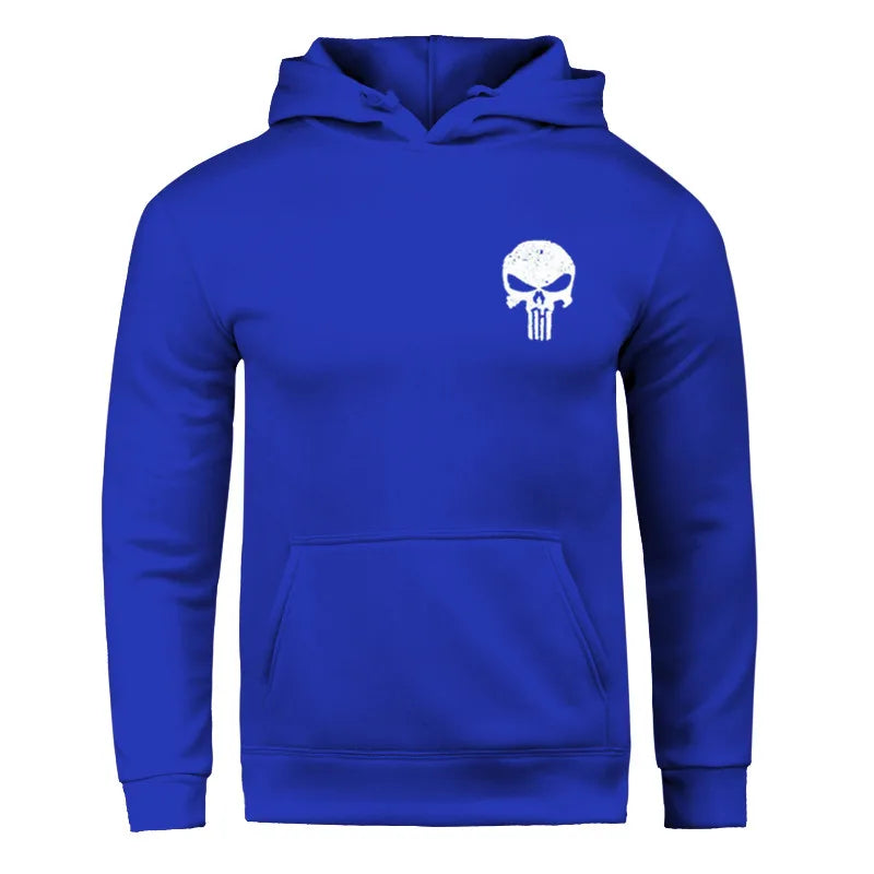 Punishers Printed Fleece Pullover Hoodies Men/Women Casual Hooded Streetwear Sweatshirts Male Skull Harajuku High Quality Tops