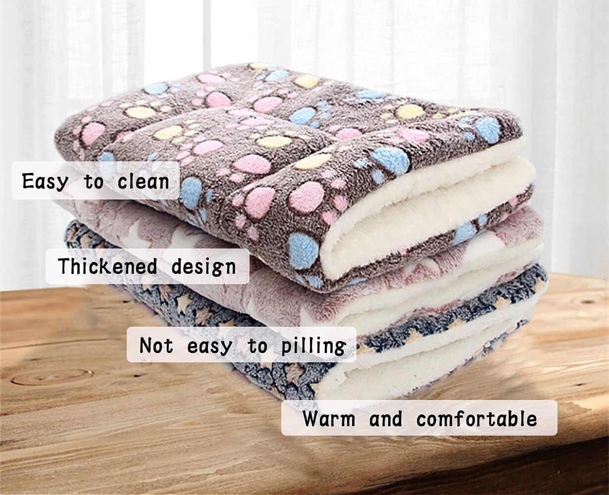 WARM PET BLANKET PAD CAT DOG BED SOFT FLEECE MAT WARM THERMAL RUG Pet Beds