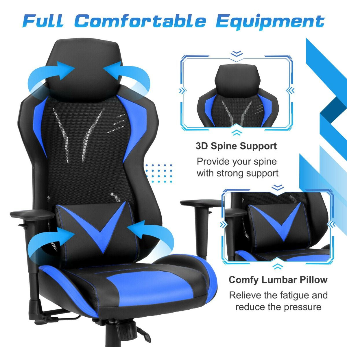 Ergonomic Gaming Chair with Tilting Function