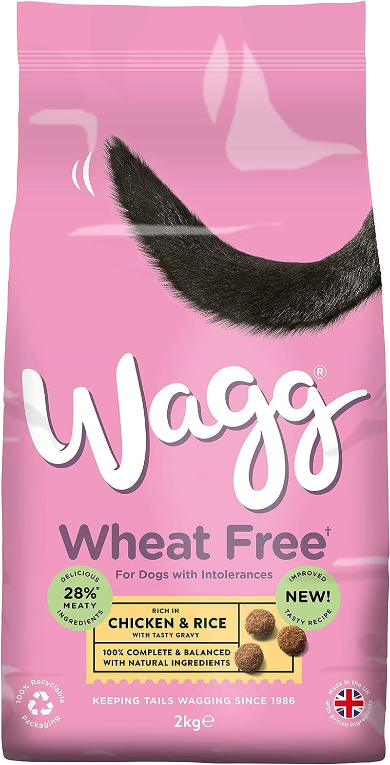 Wagg Complete Wheat Free Chicken Dog Food 2Kg - Pack of 4, Healthy Nutrition