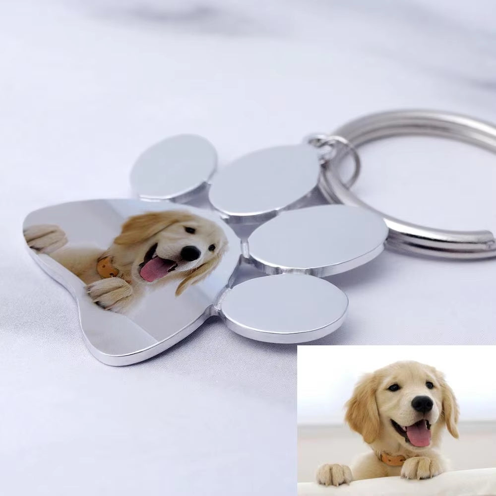 Personalized Heart Photo Keychain Custom Picture Keychain Cat Keyring Birthday Gift Keepsake Memory Dog Keychain Couple Keychain