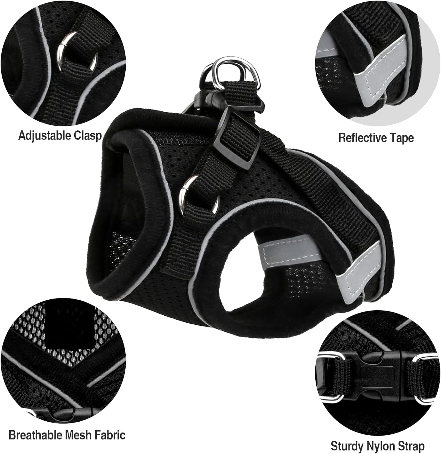 Cat Collars Harnesses and Lead Set Kitten Walking Escape Proof Adjustable Lead