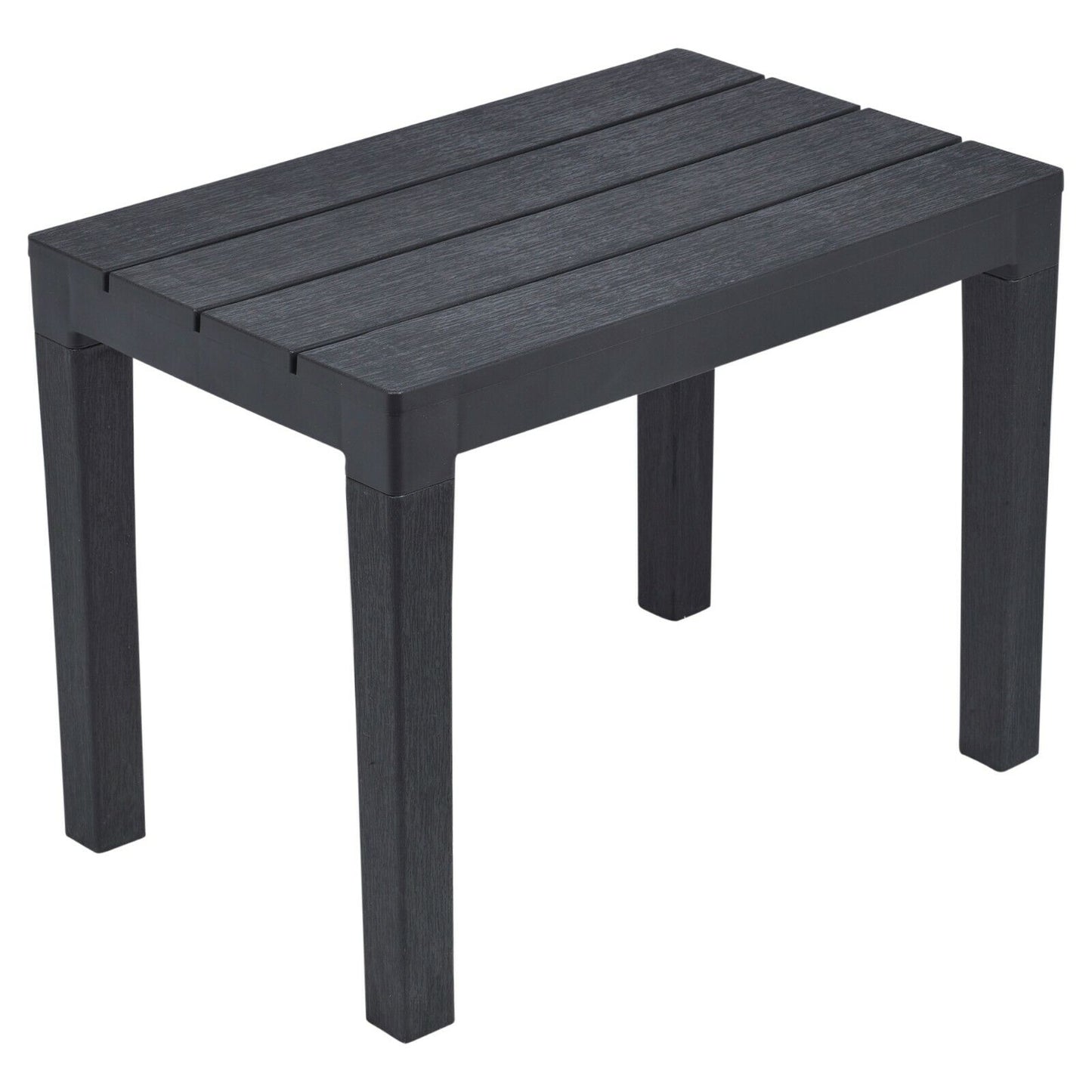 Large Black Plastic Garden Table Bench Weather Proof Plastic Furniture Outdoor