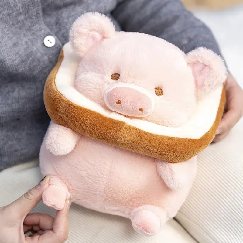 Lovely Lulu Pig Bread Plush Toy Creative Stuffed Animals Pink Piggy Toast Doll Girl Birthday Toys Girlfriend Cute Gift