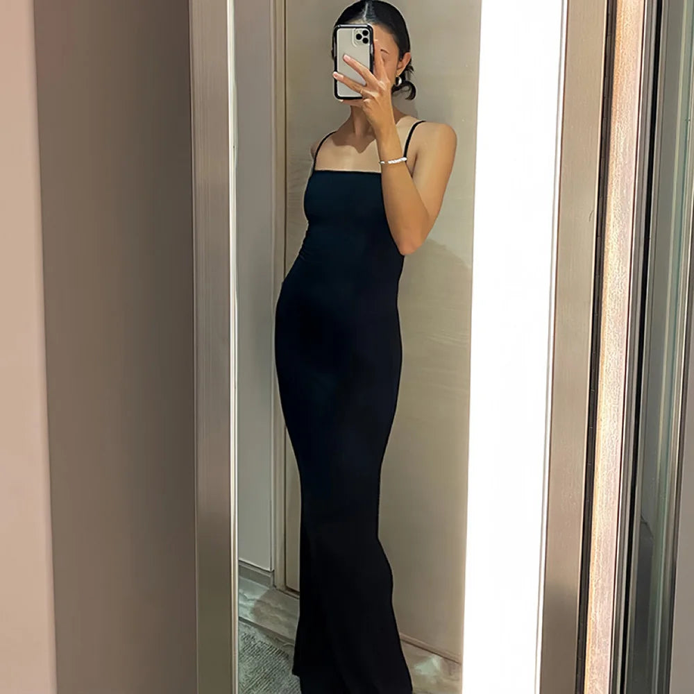 Women'S Casual Lounge Slip Long Dress Sexy Sleeveless Backless Bodycon Maxi Dresses Summer Slim Elegant Sexy Outfits Ladies Birt