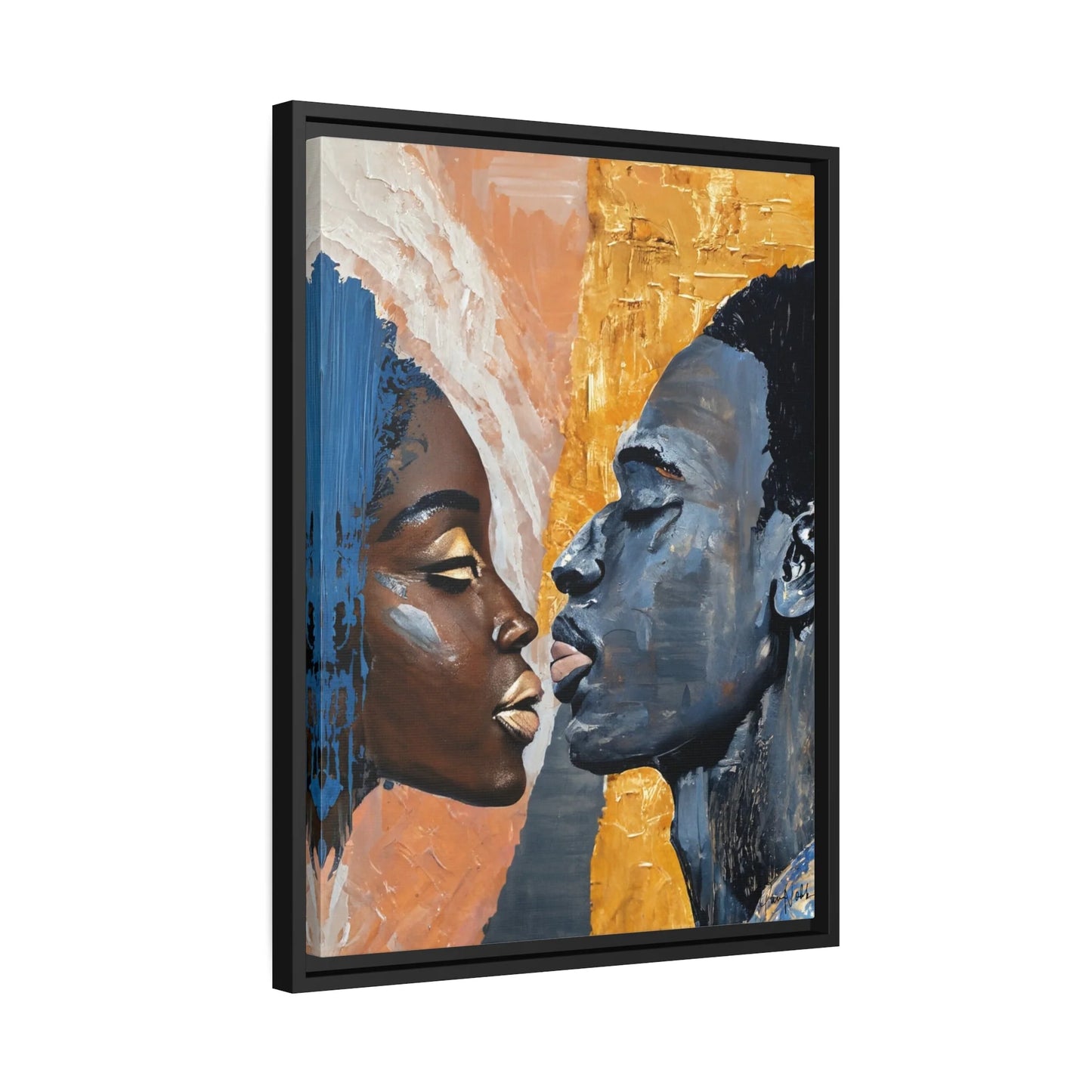 ATTEMPTED KISS Canvas Wall Art - by Queennoble