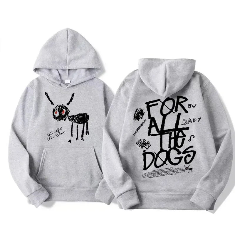 Rapper Drake New Album for All the Dogs Graphic Hoodies Men Women Fashion Hip Hop Pullovers Sweatshirt Vintage Streetwear Hoodie