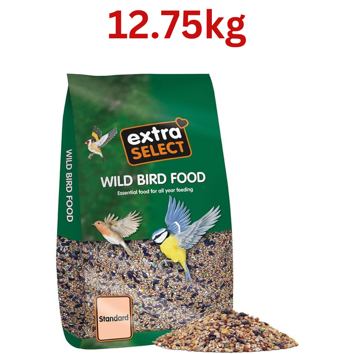 Extra Select Seed Mix Wild Bird Food Nutrient Rich Skin & Coat Health Small Bird