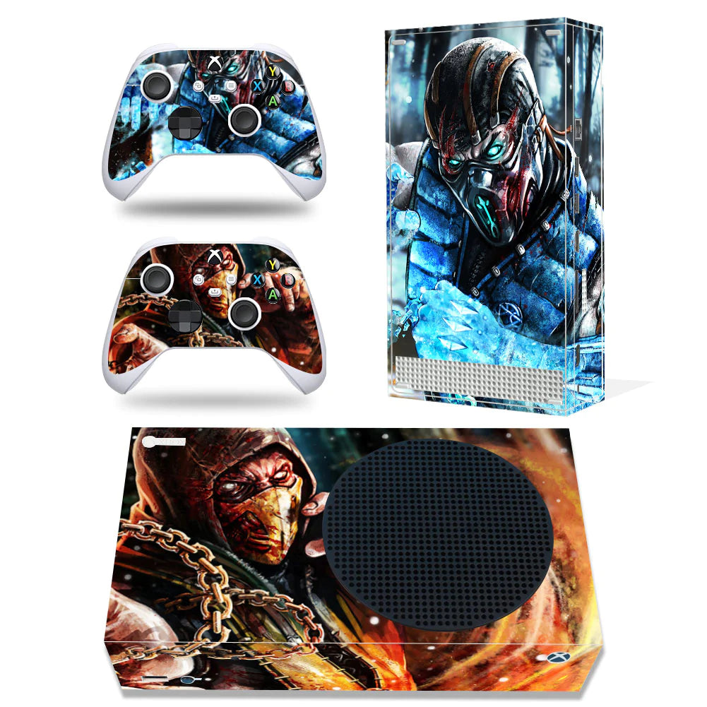 GAMEGENIXX Skin Sticker Duel Game Removable Cover PVC Vinyl for Xbox Series S Console and 2 Controllers