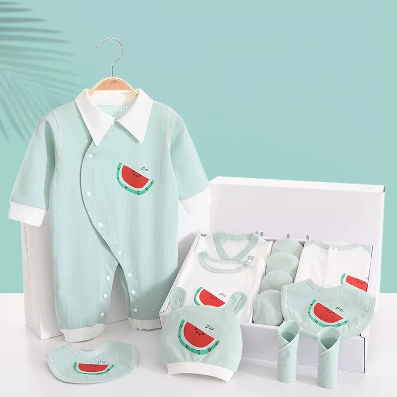 18/23/25Pieces Newborn Baby Clothes Pure Cotton Baby Clothes Set 0-6 Months Summer Kids Clothes Suit Unisex without Box