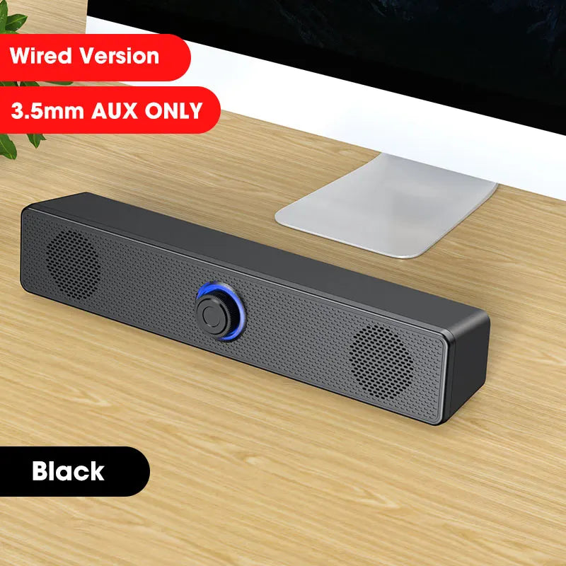 PC Soundbar Wired and Wireless Bluetooth Speaker USB Powered Soundbar for TV Pc Laptop Gaming Home Theater Surround Audio System