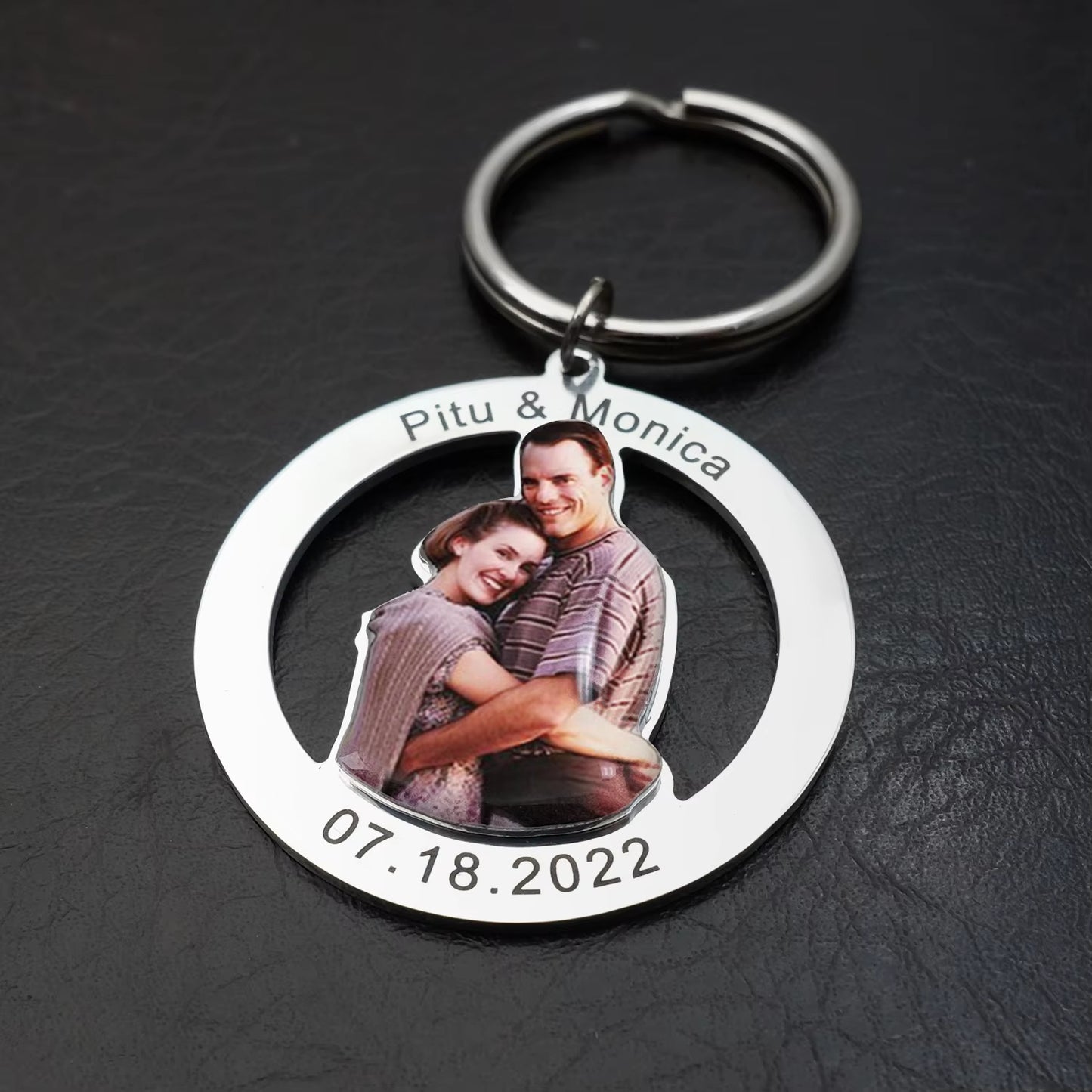 Personalized Heart Photo Keychain Custom Picture Keychain Cat Keyring Birthday Gift Keepsake Memory Dog Keychain Couple Keychain