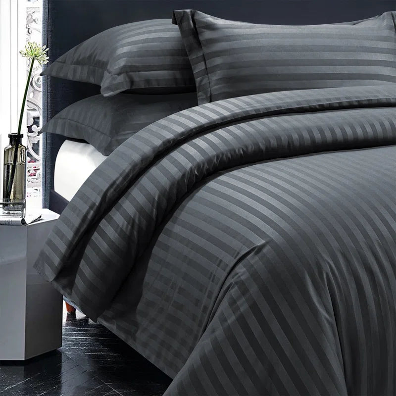 Thirlby Microfibre 250 TC Reversible Modern & Contemporary Duvet Cover Set with Pillow Cases