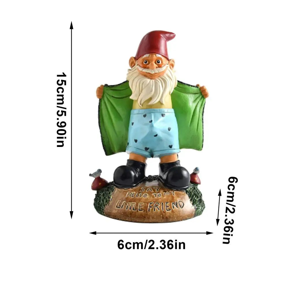 Funny Resin Figurines Garden Gnome White Beard Dwarf Garden Decoration Statue Gnome Decoration Villa Home Figurines Decoartion