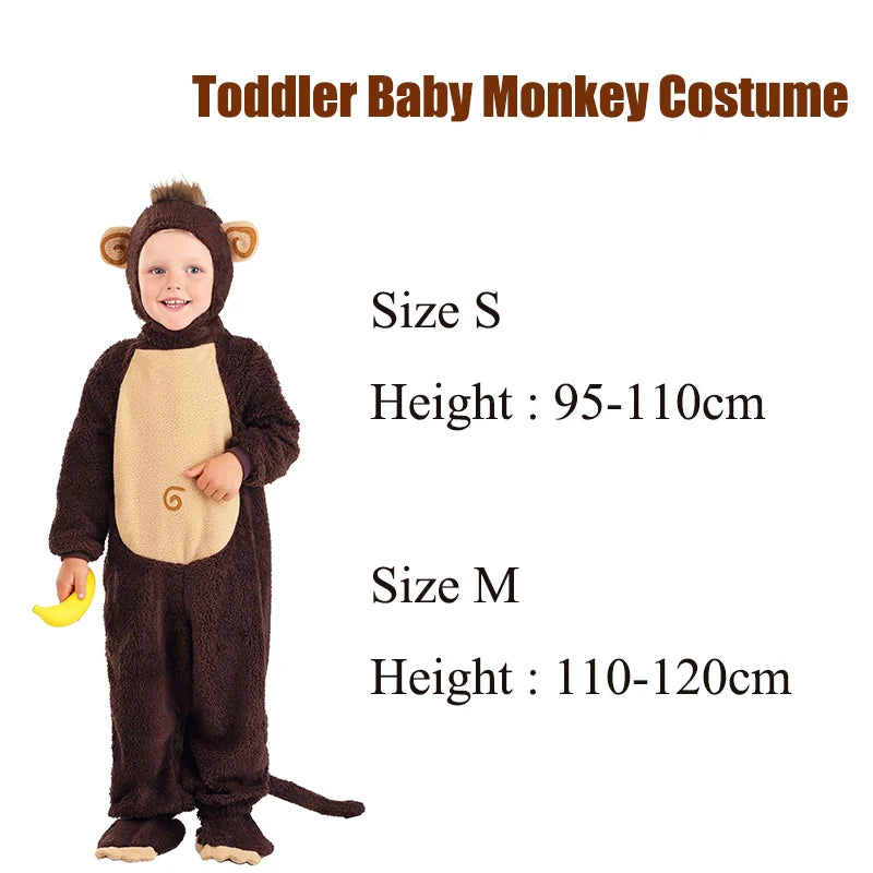 Family Monkey Costume Baby Toddler Monkey Costume Halloween Costume Adult Animal Cosplay 2021