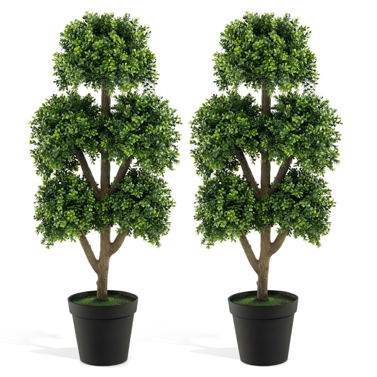 115Cm Artificial Boxwood Topiary Ball Tree for Home Office Front Porch