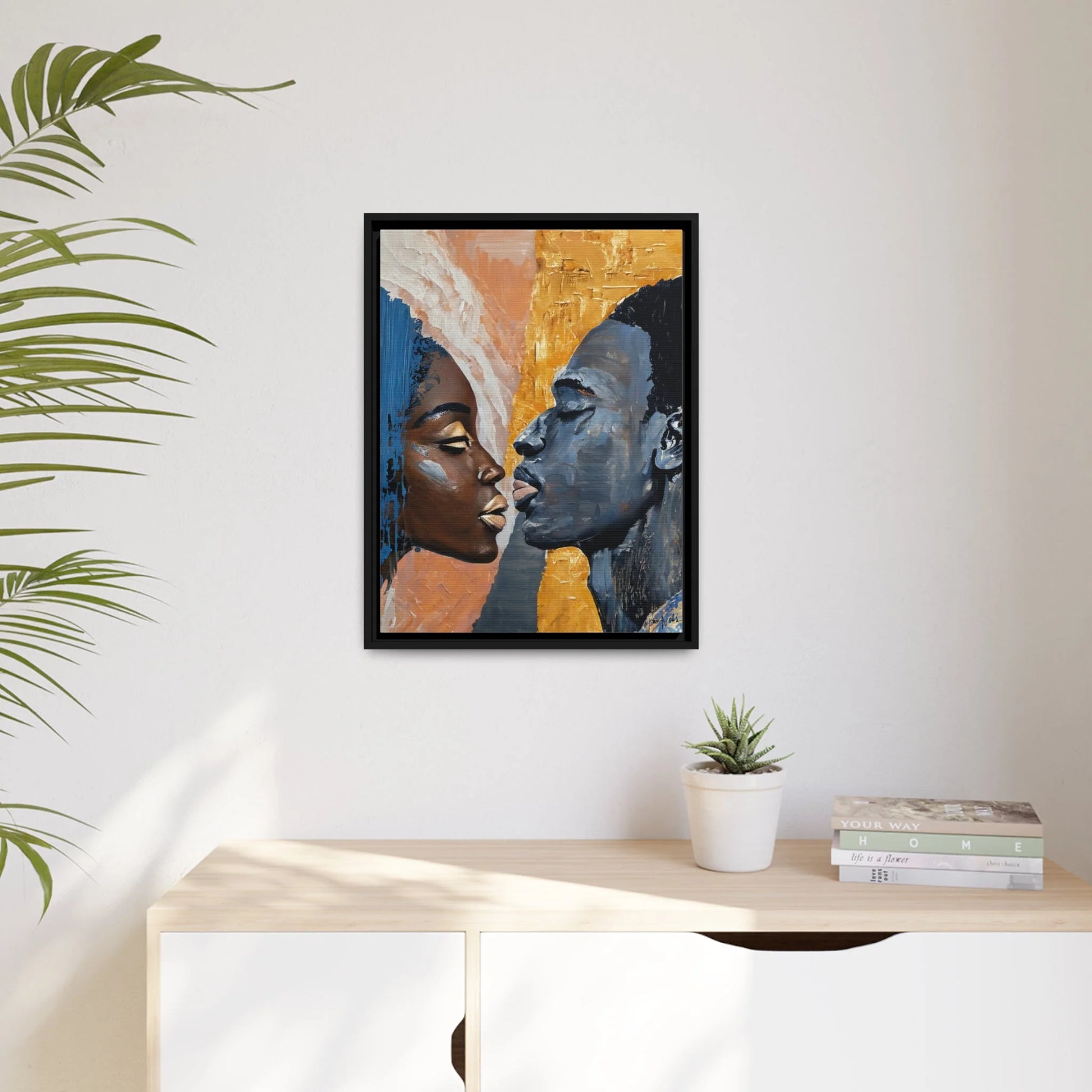 ATTEMPTED KISS Canvas Wall Art - by Queennoble