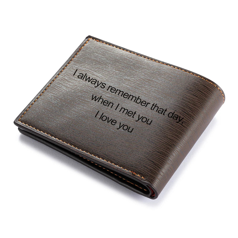 Custom Gift PU Leather Custom Photo Wallet