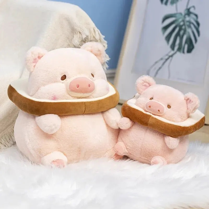 Lovely Lulu Pig Bread Plush Toy Creative Stuffed Animals Pink Piggy Toast Doll Girl Birthday Toys Girlfriend Cute Gift