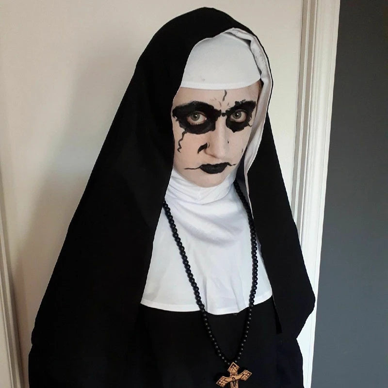 The Nun Cosplay Costume Halloween Costume for Women the Conjuring Cosplay Long Dress Adult Horror Ghost Costume