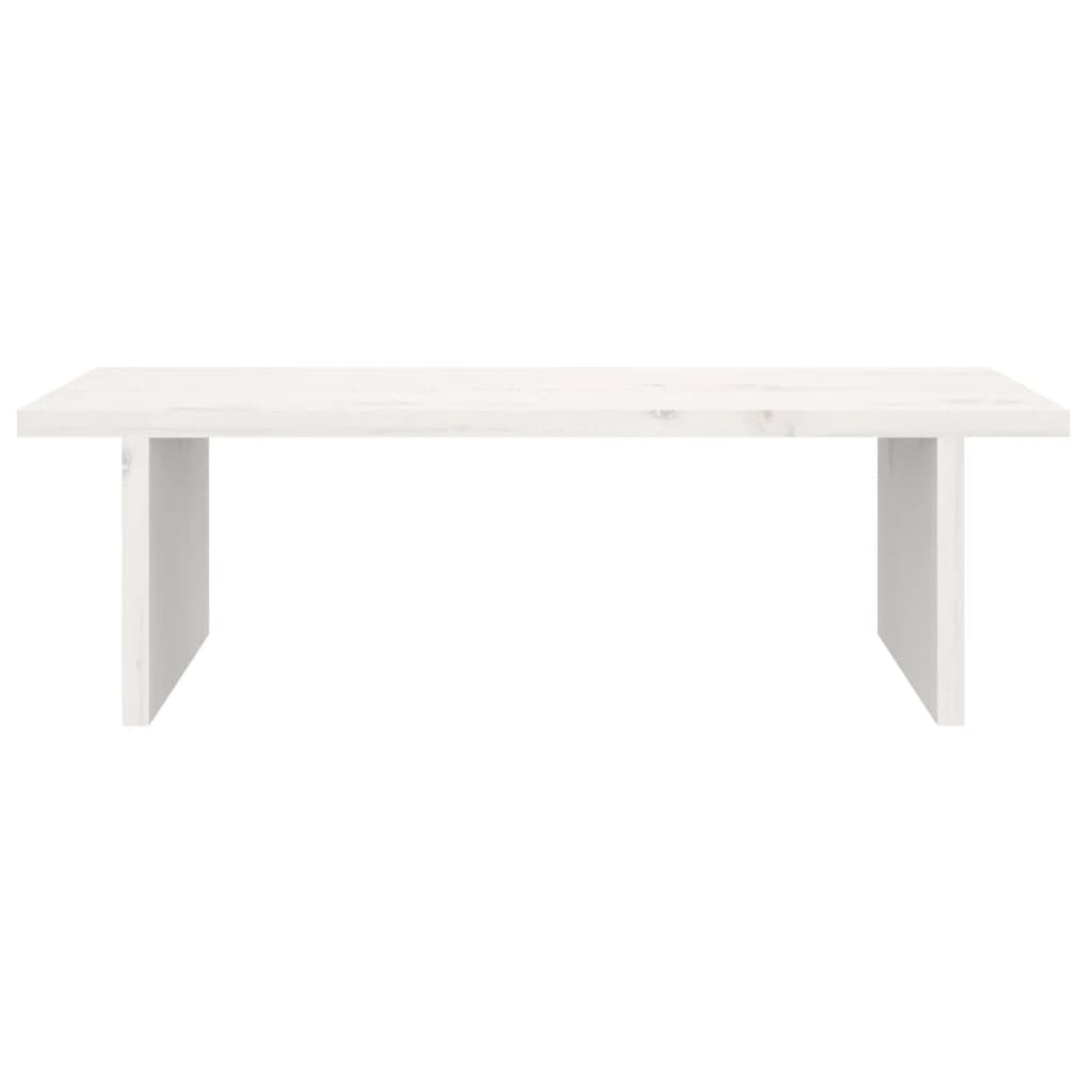 vidaXL Monitor Stand White 50x27x15 cm Solid Wood Pine