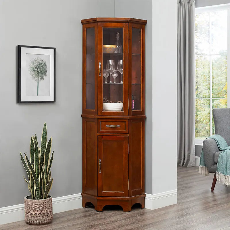 Solid Wood Simple Modern Corner Cabinet Corner Cabinet Living Room Wine Cabinet Nordic Corner Triangle Cabinet Kitchen Corner