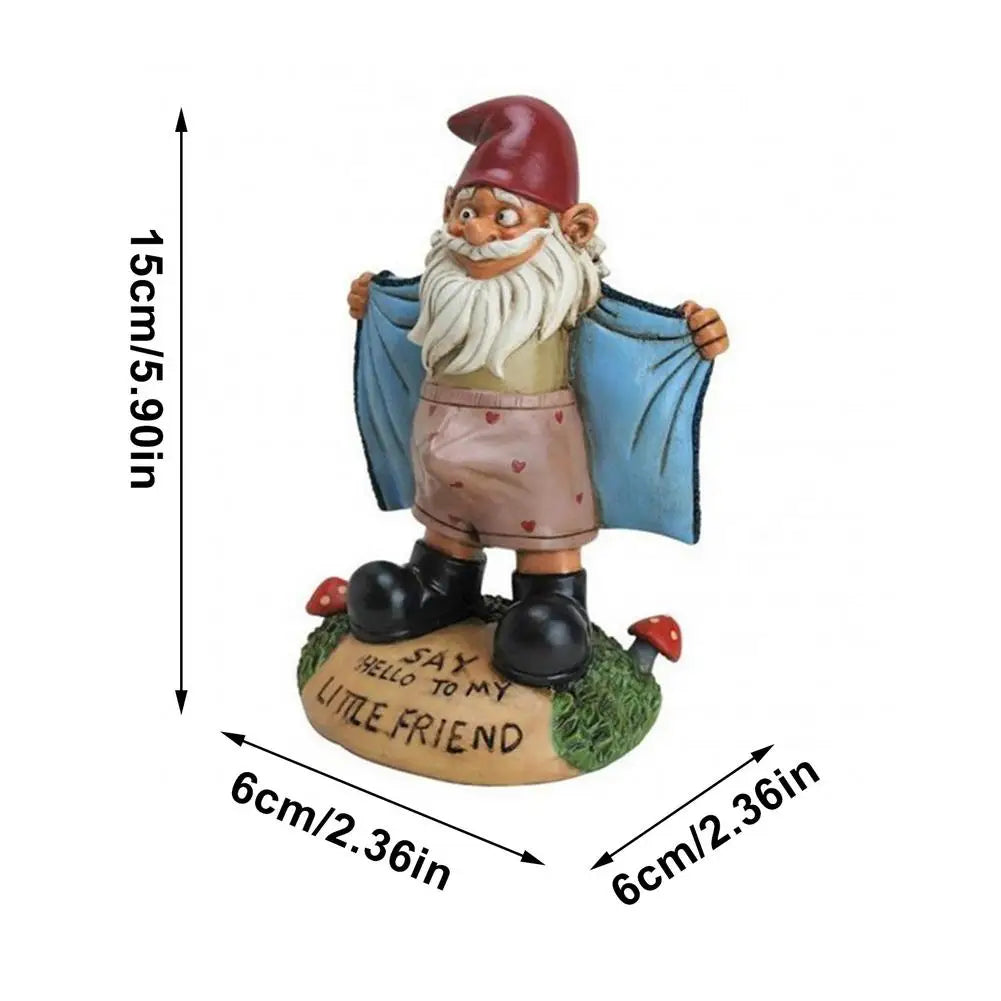 Funny Resin Figurines Garden Gnome White Beard Dwarf Garden Decoration Statue Gnome Decoration Villa Home Figurines Decoartion