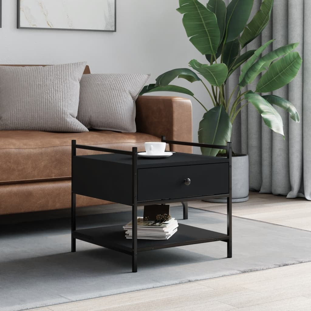 vidaXL Coffee Table Black 50x50x50 cm Engineered Wood